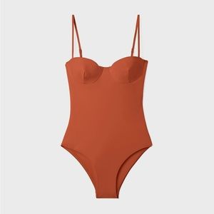 Toteme Burnt Orange Bra Swimsuit NWT